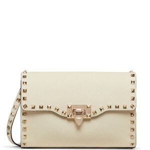Studded Cream Shoulder Bag